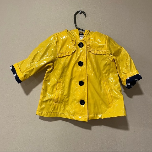 Vibrant Yellow Raincoat with Hood - Picture 2 of 9